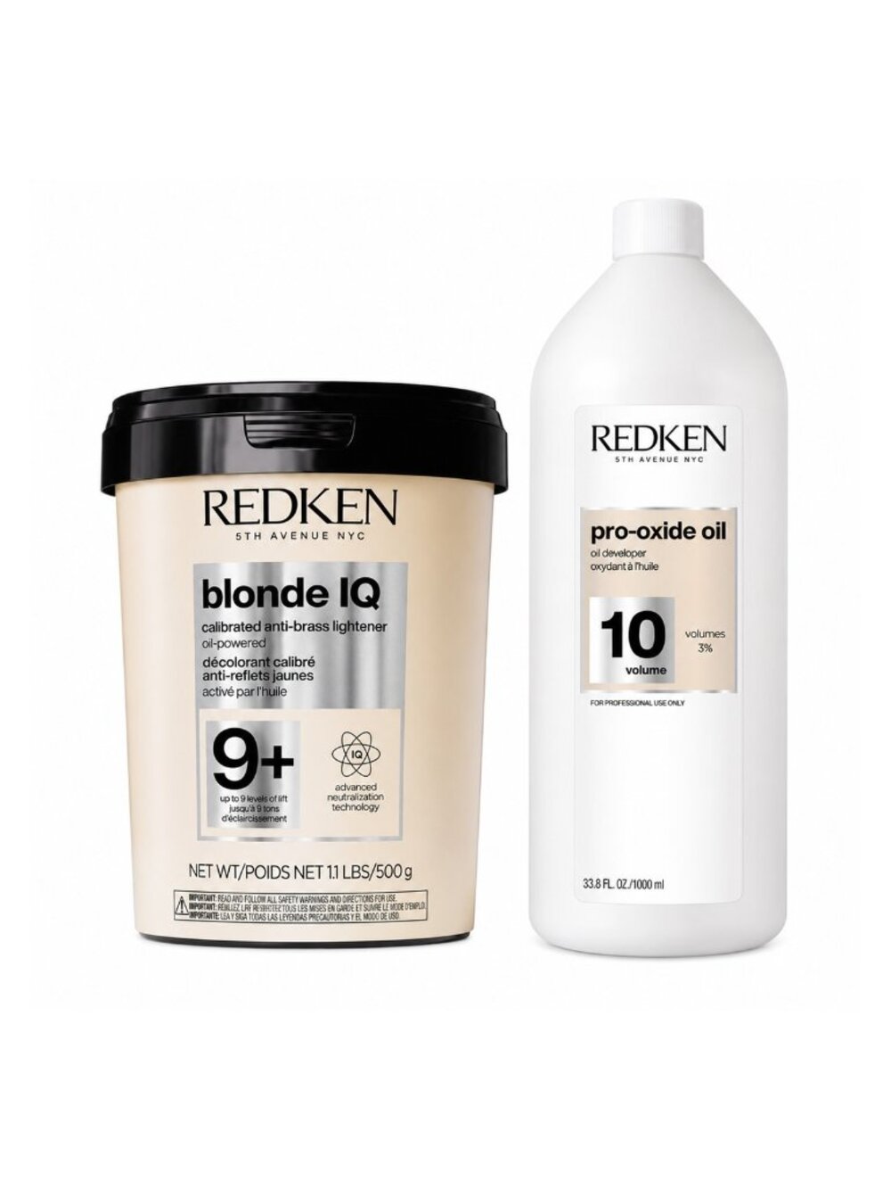 Redken Blonde IQ 9+ Lightener + Pro-Oxide Oil 10 Volume Developer Set
